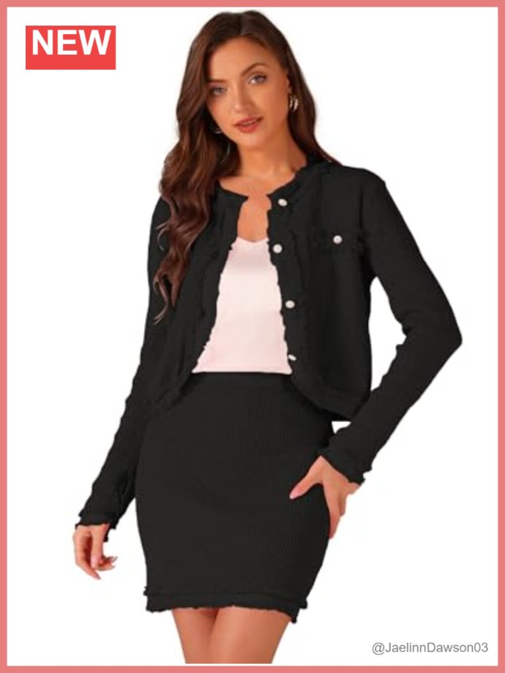 Two Piece Sweater Skirt Set Long Sleeve Knit Jacket